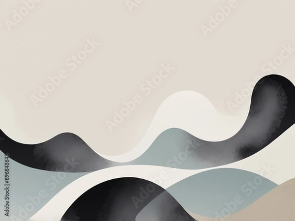 Fototapeta Abstract Ink Painting in Zen feeling	
