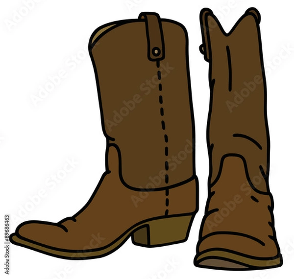 Obraz Jackboots / hand drawing, vector illustration