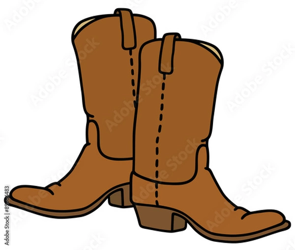 Obraz Top boots / hand drawing, vector illustration