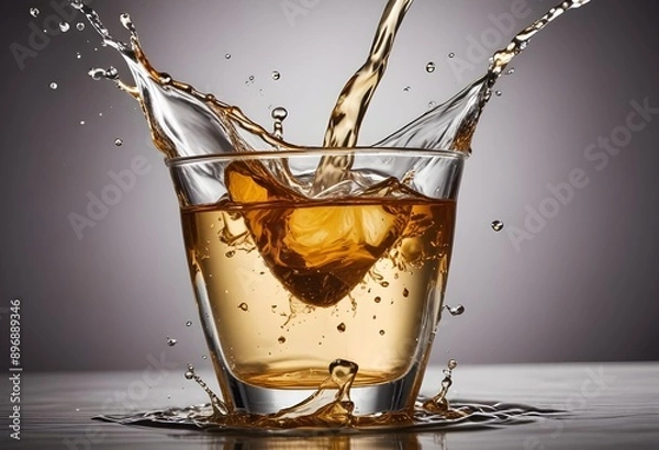 Fototapeta splash tea closeup shot