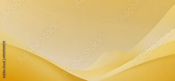 Fototapeta Yellow waves on a yellow background, minimalistic, backdrop, Copy space, background, and wallpaper. Presentations background.