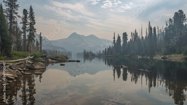 Obraz Misty Mountain Lake.