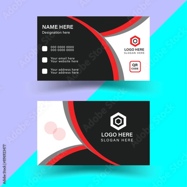 Obraz Creative and modern business card template. Modern Business Card - Creative and Clean Business Card Template. Modern Business Card - Creative and Clean Business Card Template. 