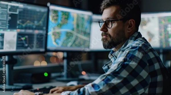 Fototapeta Security Information and Event Management (SIEM): Delivers real-time analysis of security alerts from network devices and applications to identify and respond to potential threats.
