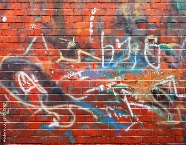 Fototapeta ストリートアートで描かれるおしゃれでクールなグラフィティアート