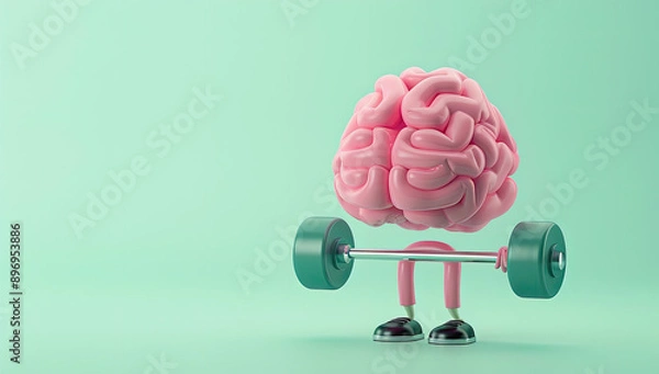 Obraz human brain background. Created with Ai