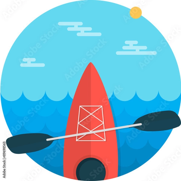 Obraz Art Flat Kayak