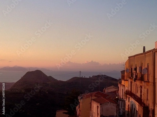 Fototapeta vista sulle eolie