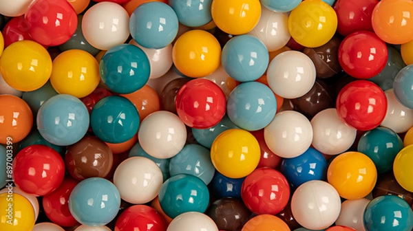 Fototapeta Composition of assorted multicolored balls