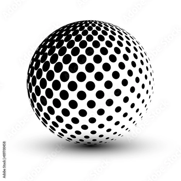 Fototapeta Abstract Halftone sphere