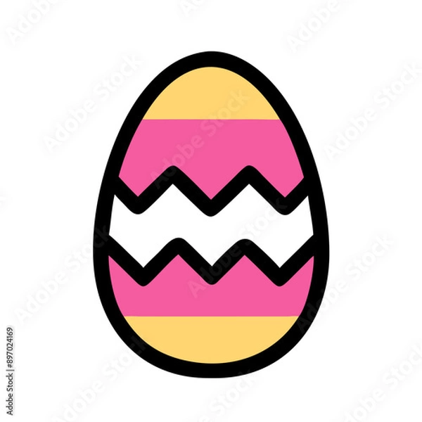 Fototapeta easter egg with ribbon vector