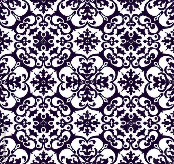 Fototapeta A seamless pattern of abstract on a white background