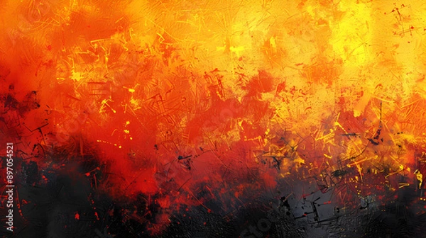 Fototapeta Abstract orange, red and yellow background texture