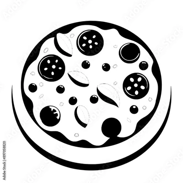 Obraz Vegetable and Fruit Pizza