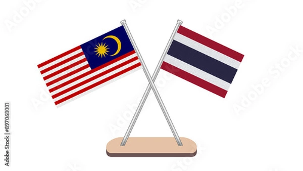 Obraz Thailand Malaysia Flag