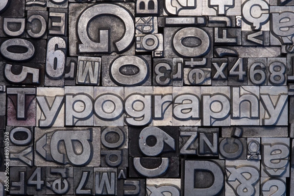 Fototapeta Bleisatz Buchstaben