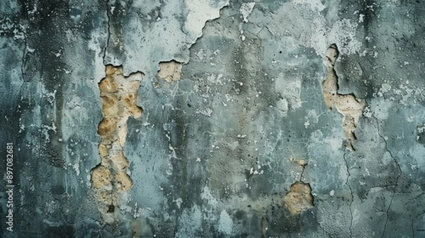 Fototapeta The weathered wall showcases a detailed abstract texture that adds character and depth to the space