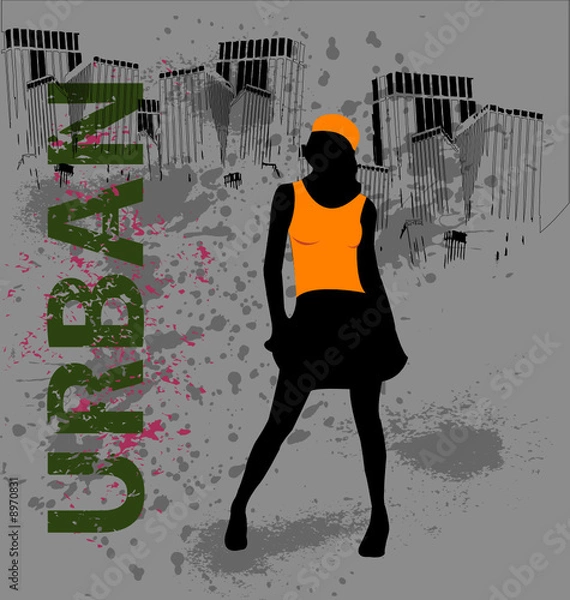 Obraz Urban Abstract City Poster Vector