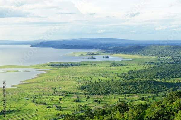 Obraz View point from top of Hin Chang Si attraction Nampong National park , Khonkaen Thailand