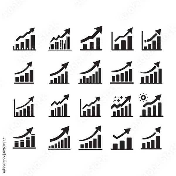 Fototapeta graph, chart, bar graph, line graph