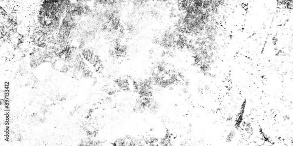 Fototapeta abstract Grunge black and white crack paper texture design and texture of a concrete wall with cracks and scratches background. wall consist of grain cement, stone, sand and dust texture background.