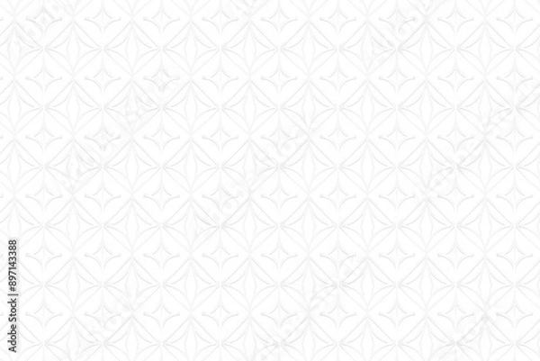 Obraz White round geometric patterned background design element