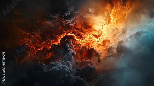 Fototapeta Mysterious and captivating vibe emanating from the composition