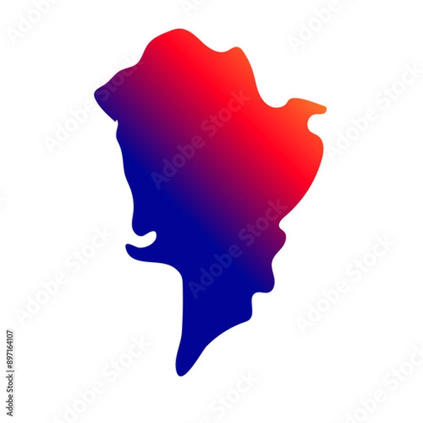 Fototapeta kadah vector map 