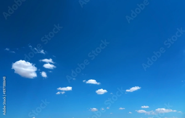 Fototapeta blue sky with white clouds photo background