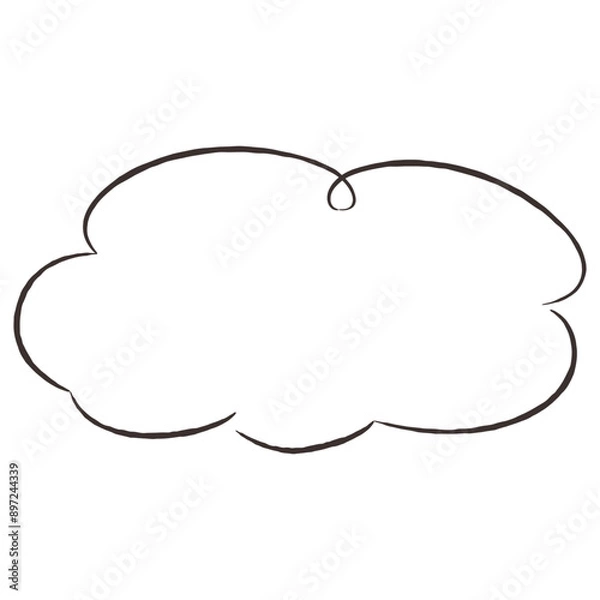 Obraz シンプルでおしゃれな雲（吹き出し）のイラスト