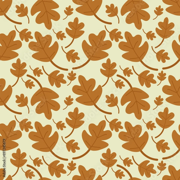 Fototapeta Autumn vector ilustration seamless patern.Great for textile,fabric,wrapping paper,and any print.
