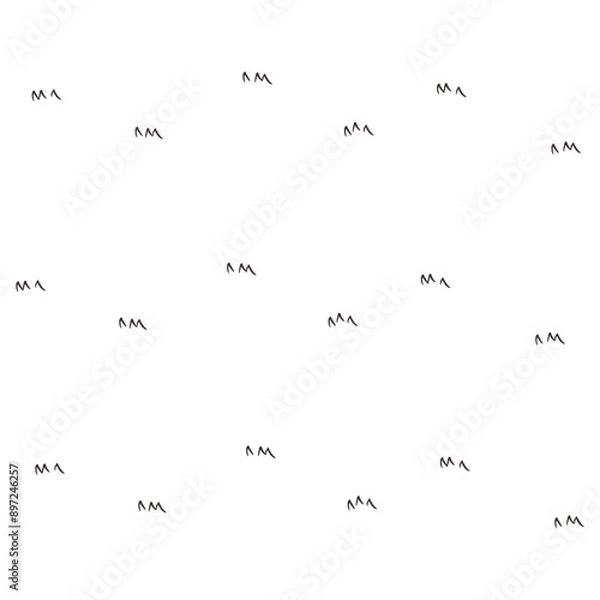 Obraz シンプルな草原の手描きイラスト