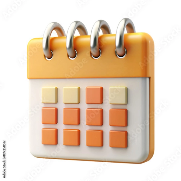 Obraz 3d calendar reminder date schedule icon