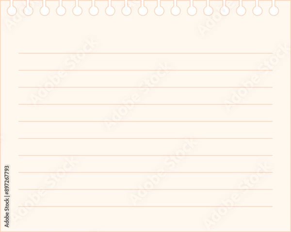 Obraz ルーズリーフのメモフレーム　罫線あり