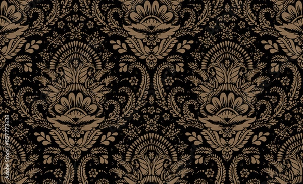 Fototapeta seamless damask pattern