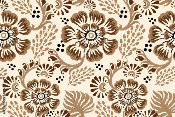 Fototapeta seamless pattern with flowers