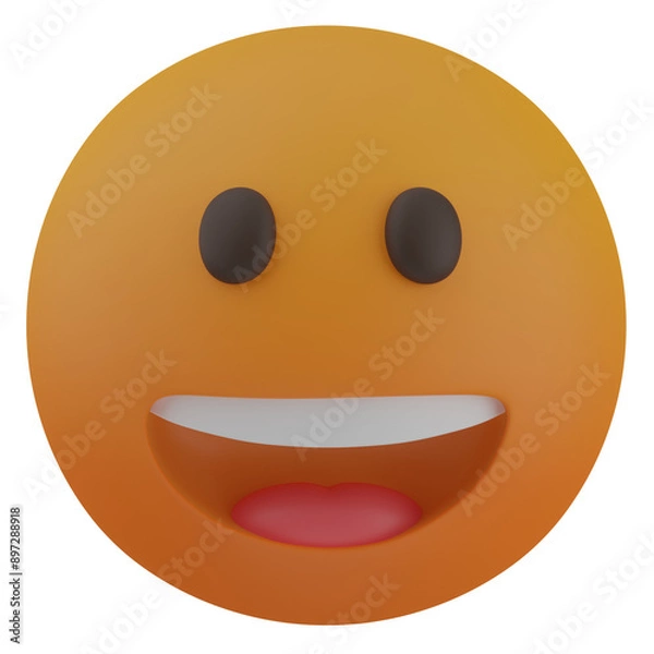 Fototapeta 3d render  Grinning Face  illustration