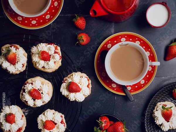 Fototapeta Tea and Scones
