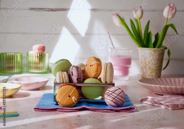 Fototapeta Colourful Macarons