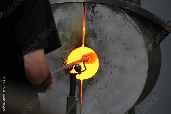 Obraz Hand made Glass blowing process