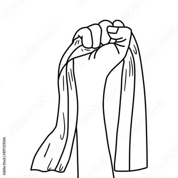 Obraz hand holding flag 