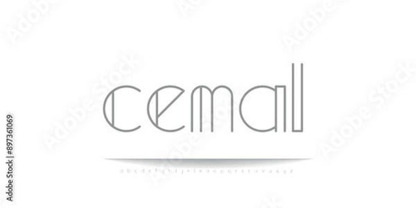 Fototapeta Elegant Modern Serif Alphabet Font Set – Minimalist and Classic Lettering
