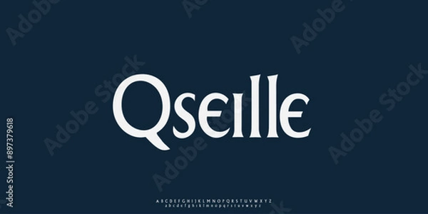 Fototapeta Elegant Modern Serif Alphabet Font Set – Minimalist and Classic Lettering
