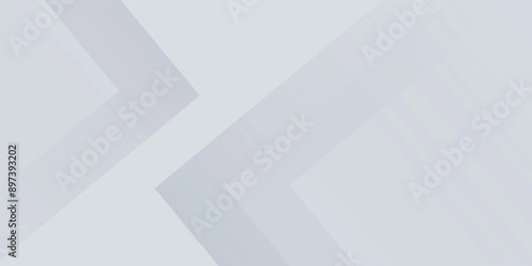 Fototapeta Abstract white geometric shape futuristic background. Eps10 vector