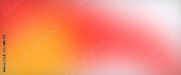 Fototapeta Abstract Background with Orange to Red Gradient and White Fade
