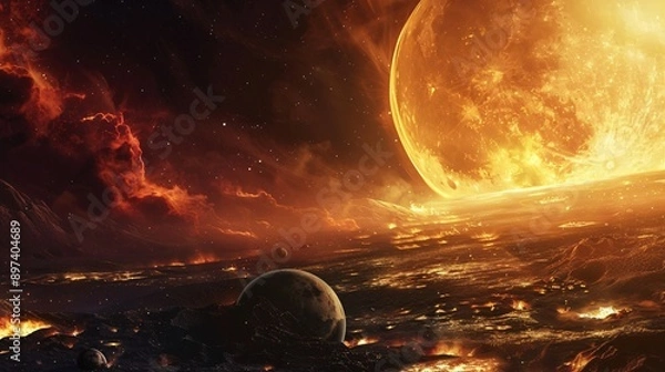 Obraz fire in the sky