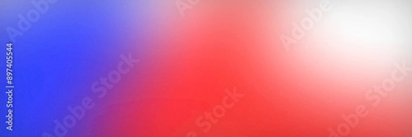 Fototapeta Abstract Background with Blue, Red, and White Gradient - Illustration