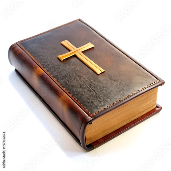 Obraz bible on white background