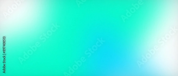Fototapeta Abstract Background in Turquoise and Blue Gradient - Soft, Smooth, Blurry, Digital Art