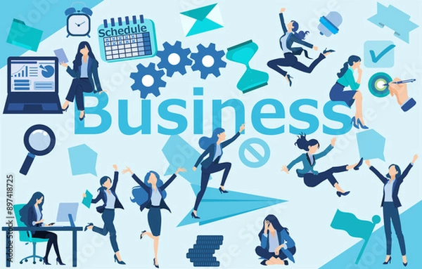 Fototapeta ビジネスの壁紙イラスト(アイキャッチ・サムネ)